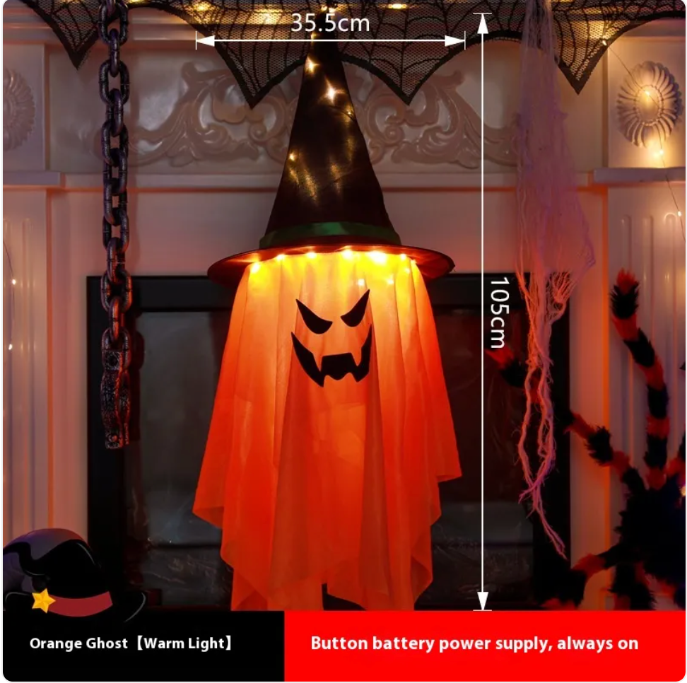 Glowing Hanging Scream Ghost, 20 in