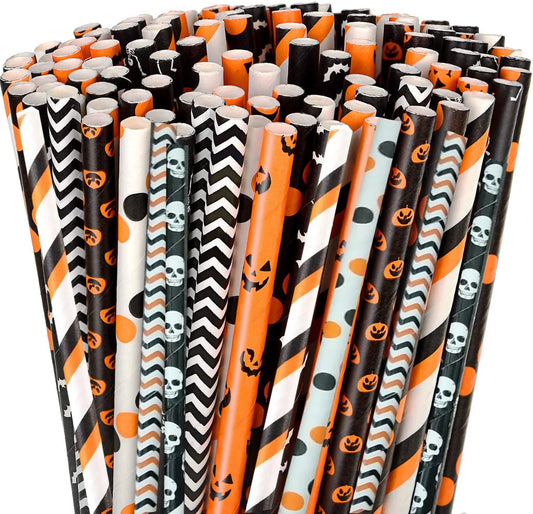 Halloween paper straws designs