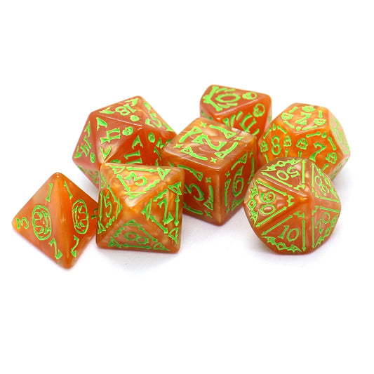 Halloween dice close-up