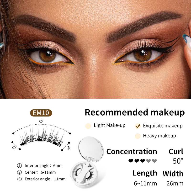 Magnetic False Lashes Kit with Mirror Case