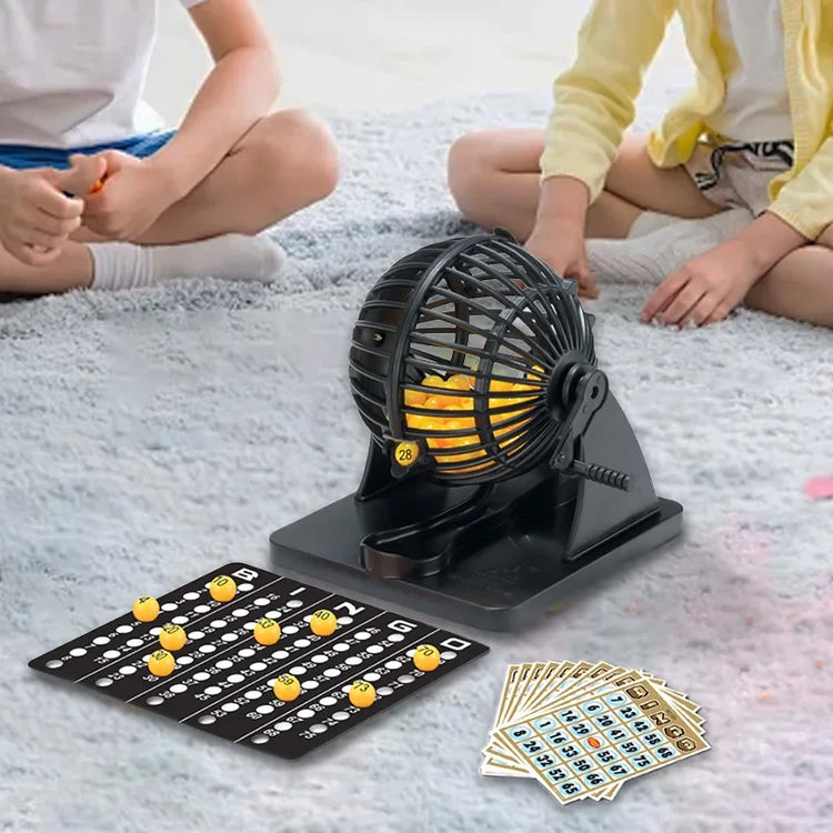 Tabletop bingo cage party game set