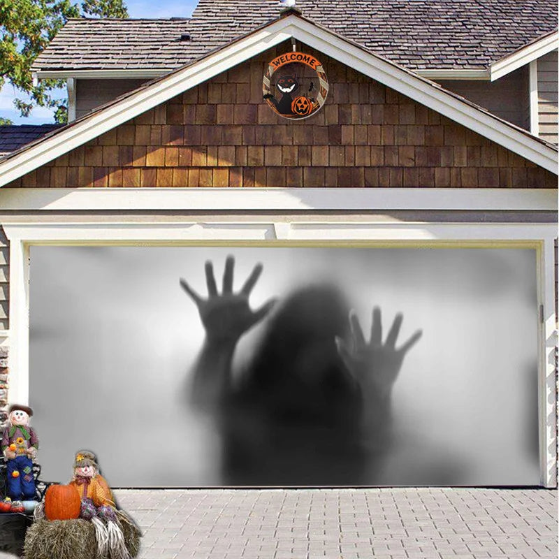 Halloween Garage Door Cover, Single or Double Door