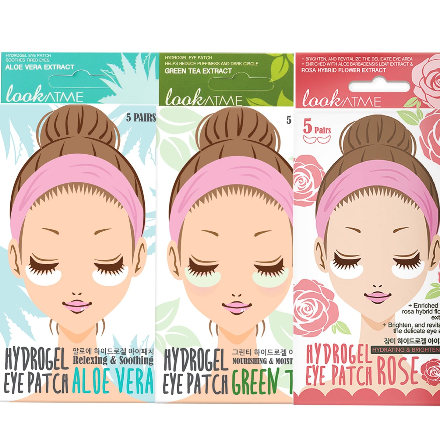 Bright Eyes Korean Caffeine Collagen Eye Patches - 75ct