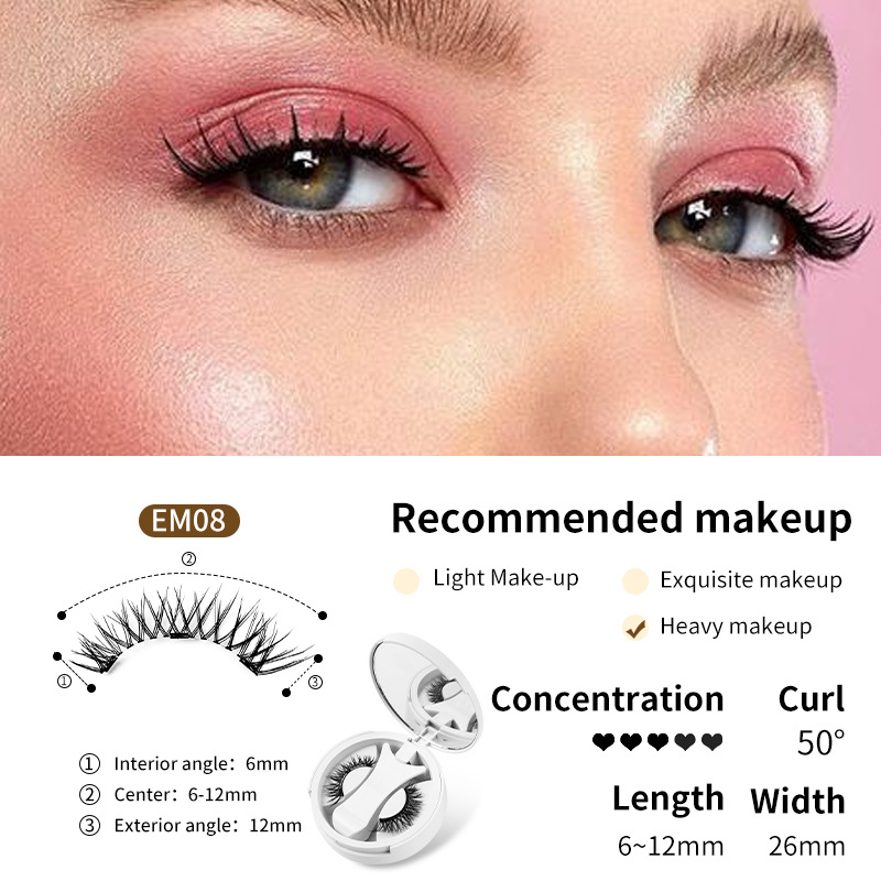 Magnetic False Lashes Kit with Mirror Case
