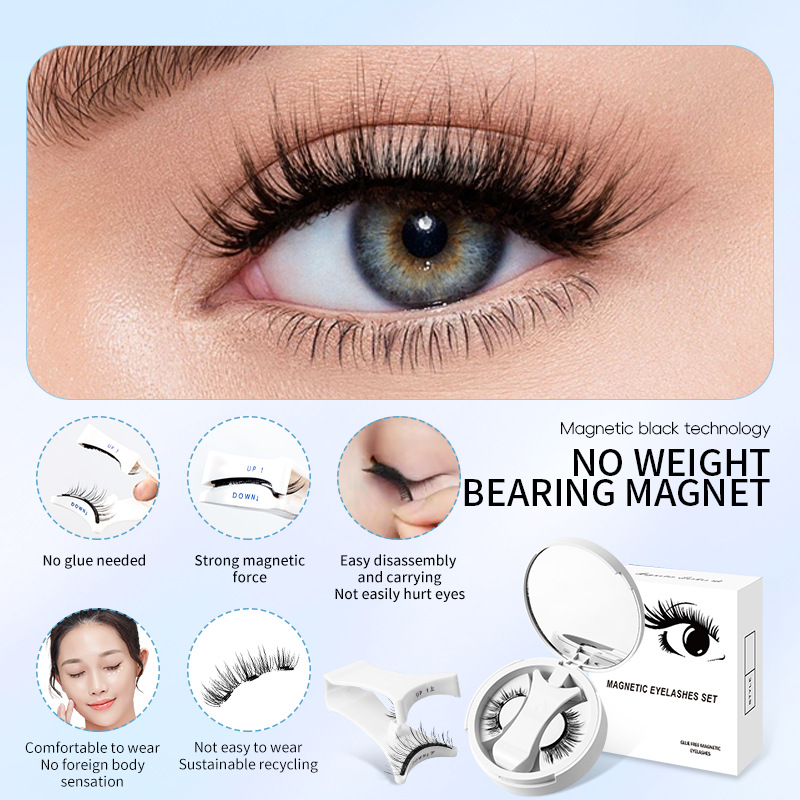 Magnetic False Lashes Kit with Mirror Case