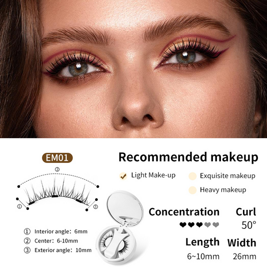 Magnetic False Lashes Kit with Mirror Case