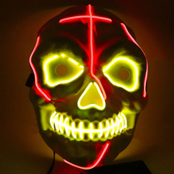 LED Light-Up Bloody Skull Mask