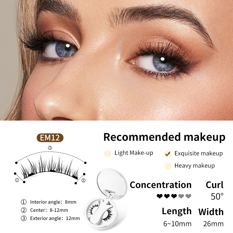 Magnetic False Lashes Kit with Mirror Case