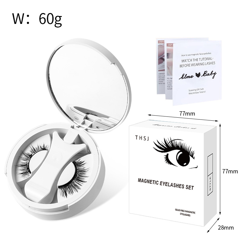 Magnetic False Lashes Kit with Mirror Case
