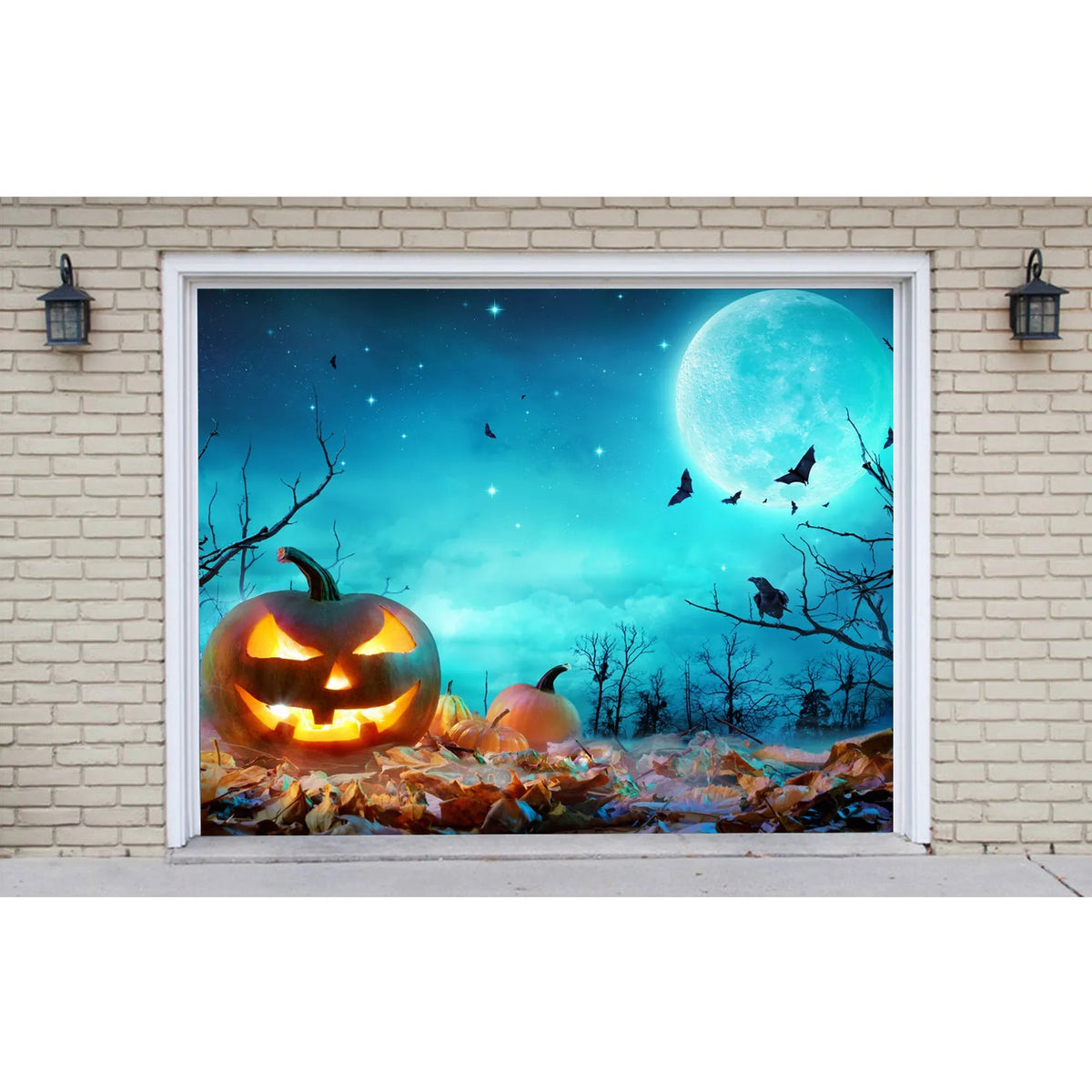 Halloween Garage Door Cover, Single or Double Door