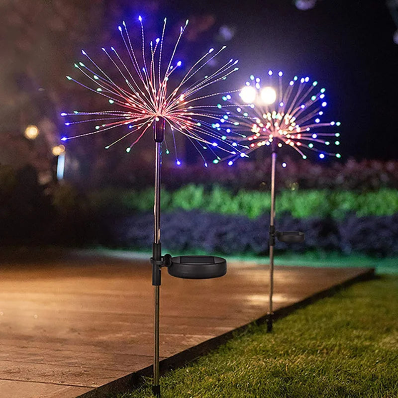Lights along a walkway