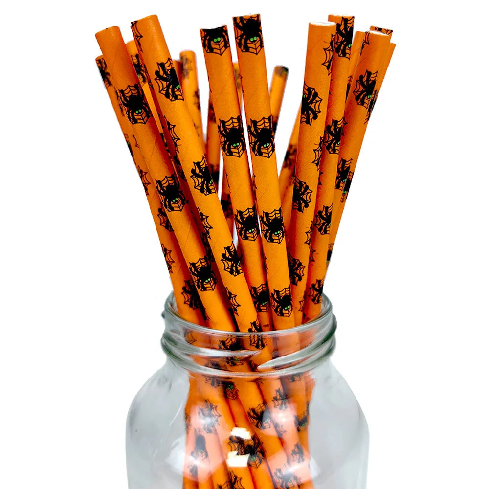 Halloween paper straws detail