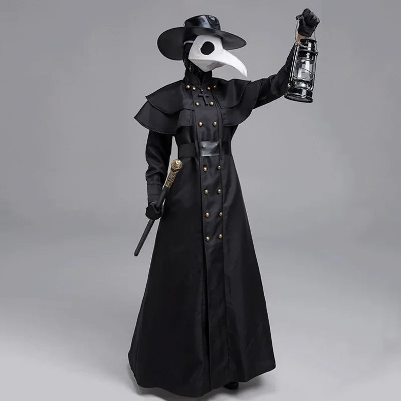Plague doctor costume set pieces