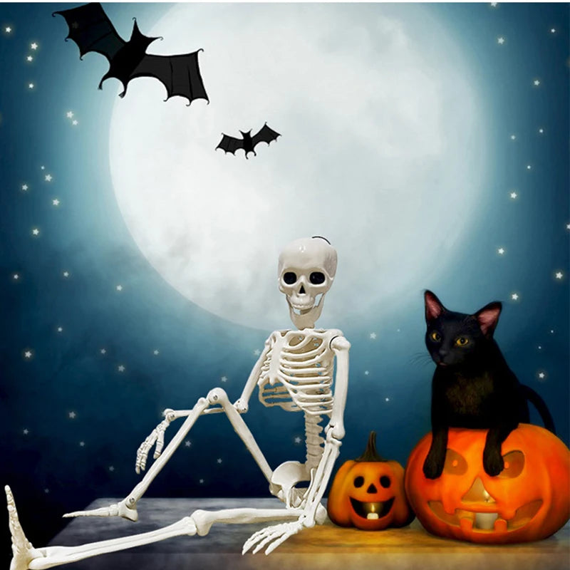 Skeleton on a balcony
