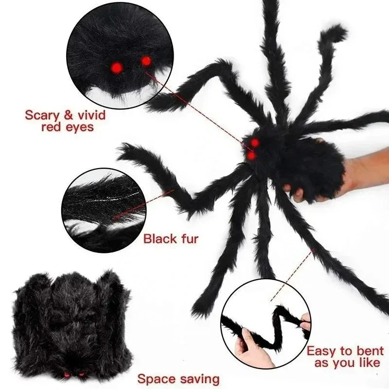 Spider legs and red eyes detail