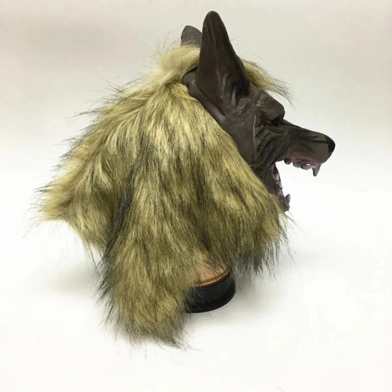 Werewolf mask worn