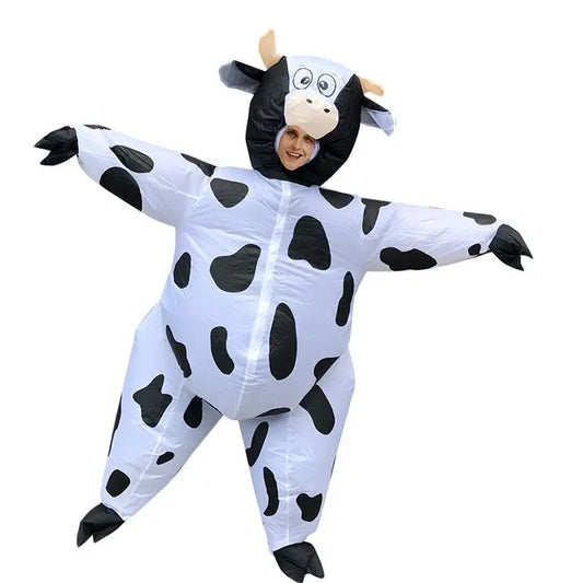 Pink cow monster inflatable costume