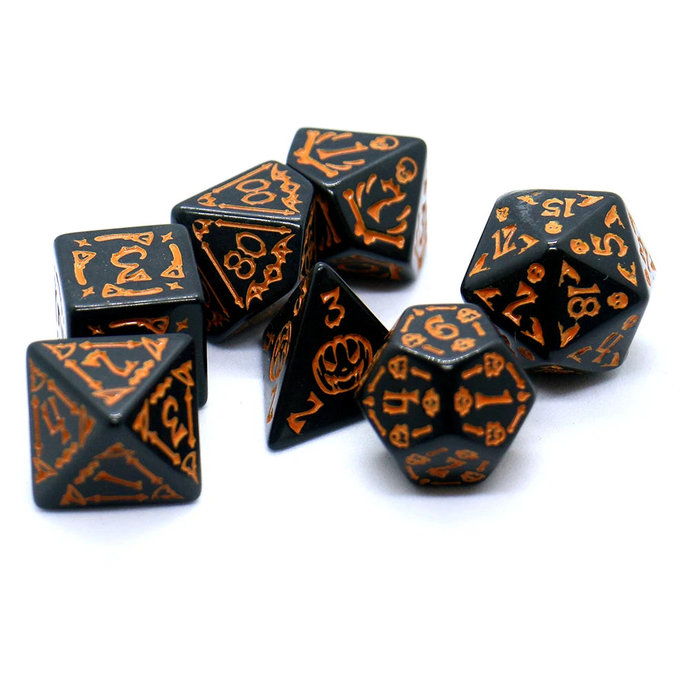 Halloween dice relief detail