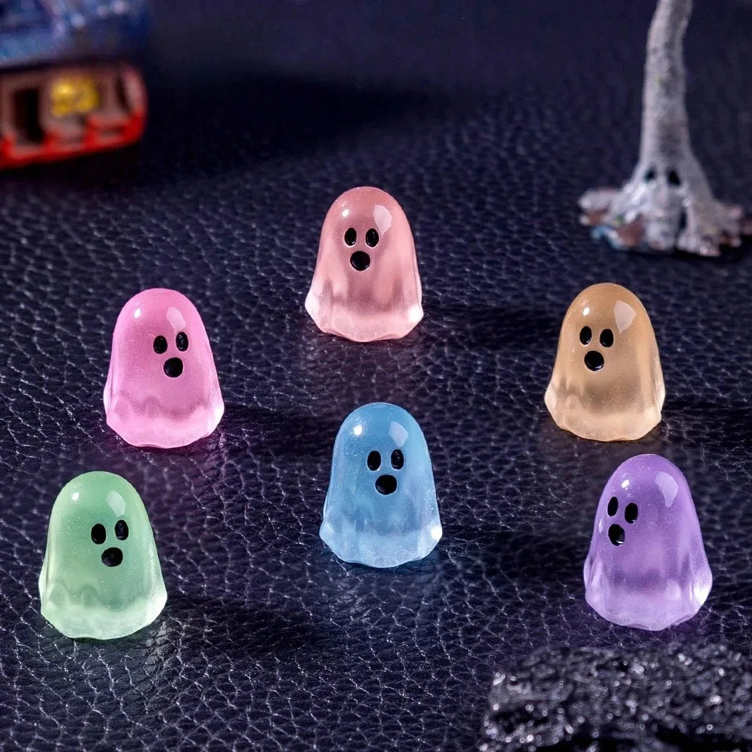 Ghosts glowing green in the dark