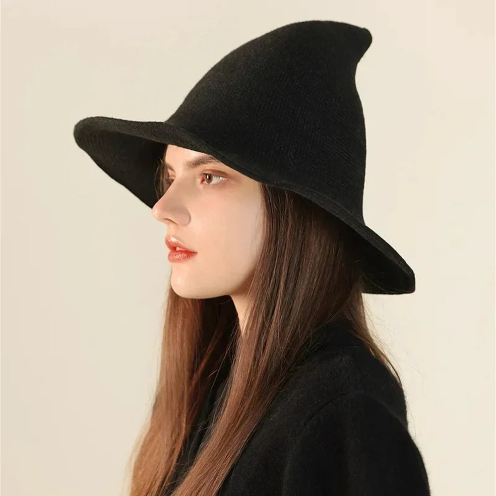 Witch hat brim shaped upward