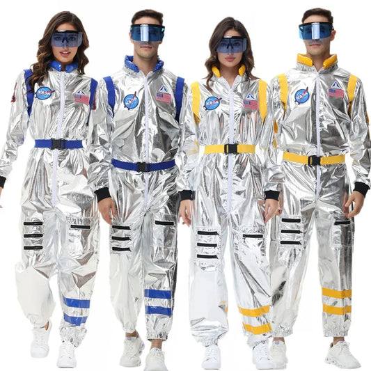 Silver astronaut jumpsuit costume
