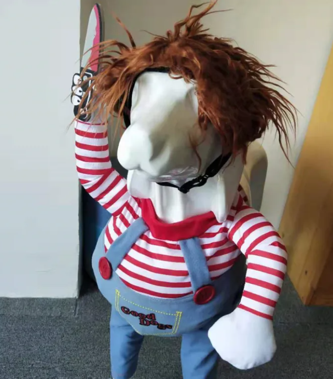 Killer Doll and Headless Horseman Dog Costume