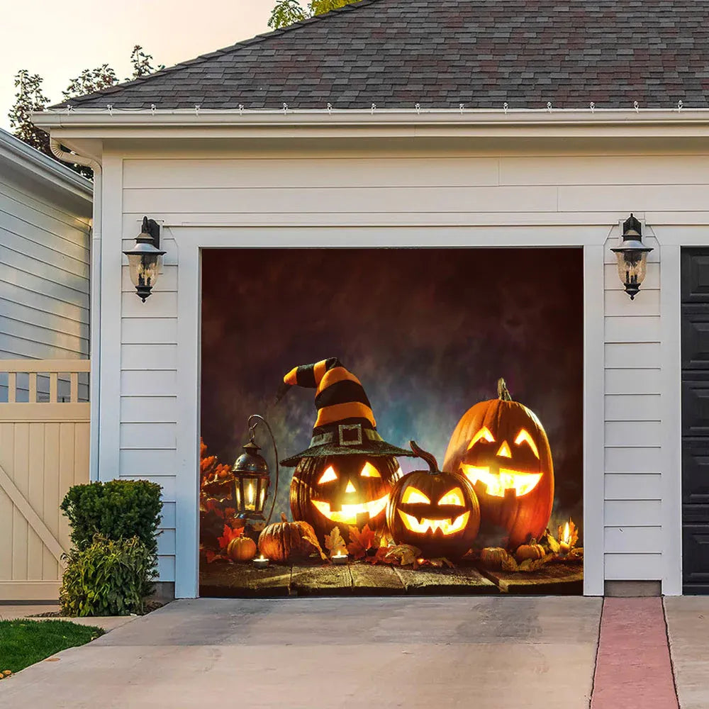 Halloween Garage Door Cover, Single or Double Door