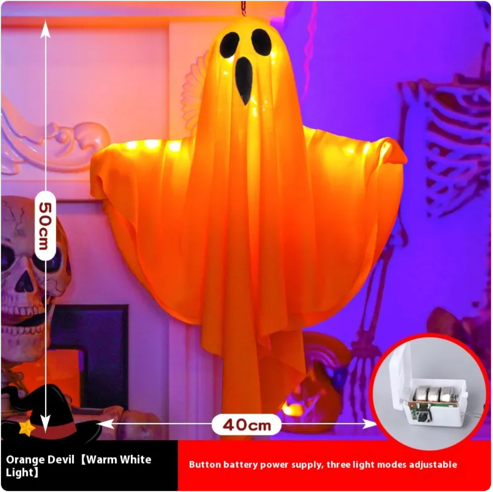 Glowing Hanging Scream Ghost, 20 in