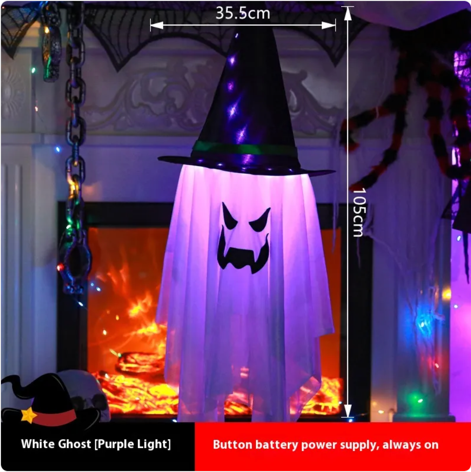 Glowing Hanging Scream Ghost, 20 in