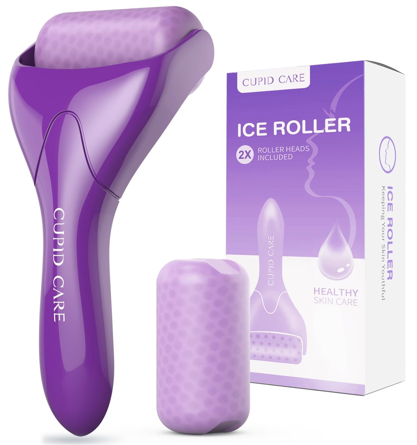CUPID Radiant Ice Face Roller Dual Pack | Purple